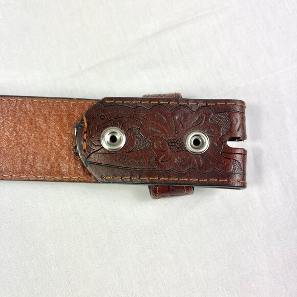 Wrangler Genuine Leather Embossed Design Belt No Buckle 38-40 - Picture 4 of 7